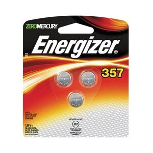 Energizer 357BPZ-3 Coin Cell Battery, 1.5 V Battery, 150 mAh, 357 Battery